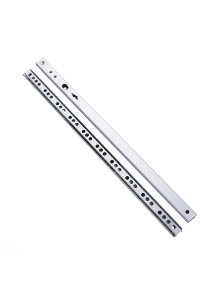 Teleskobik 17MM Çekmece Rayı Gömme Bilyeli İnce Ray(17MM)(TAKIM)(KROM) 40.6cm 40.6cm - 2 ADET - Resim 2