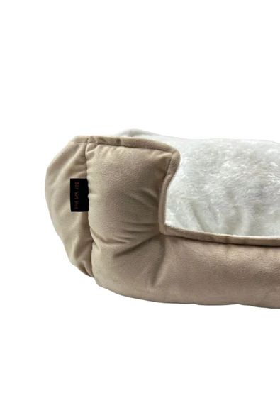 Ber vet pet Yumuşak Ve Yıkanabilir Kedi Ve Köpek Yatağı –lüx, Rahat Ve Şık Tasarım 50*50cm Renk Camel - 3