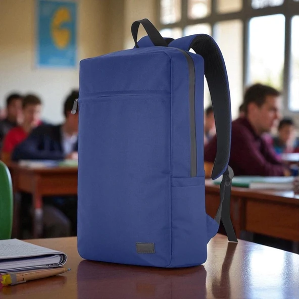 Classone Mila PR-EK101 15,6' Su Geçirmez Kumaş Fermuar  Okul Sırt Çantası ürün görseli 1