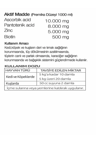 NUTRA Gabrox tüy dökülme önleyici kedi köpek kuşlar - 2
