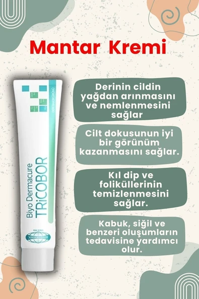 Biyoteknik Tricobor Kedi Ve Köpekler Için Mantar Kremi Deri Kremi 80 gr X 1 Adet - 3