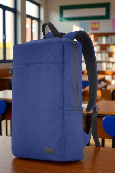 Classone Mila PR-EK101 15,6' Su Geçirmez Kumaş Fermuar  Okul Sırt Çantası - Resim 6