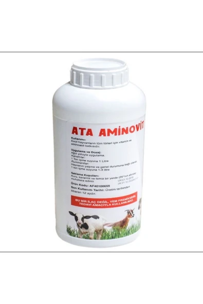 ATAFEN ATA AMİNOVİT 250 ML AMİNOASİT VİTAMİN KOMPLEKSİ inek buzağı koyun kuzu tavuk tüm kanatlılar