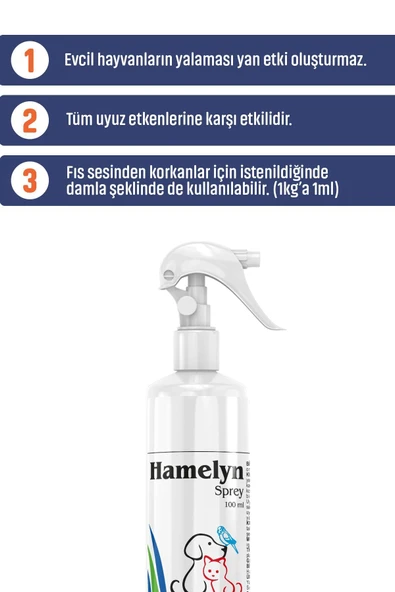 Ber vet pet Hamelyn Bit-Pire-Kene Spreyi 100ml Doğal Koruma Kedi Köpek Kuş Tavşan Uyumlu - 3