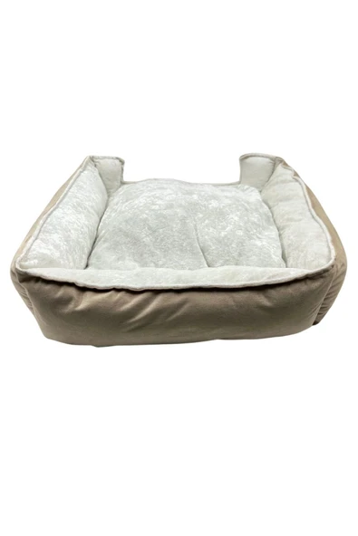 Ber vet pet Yumuşak Ve Yıkanabilir Kedi Ve Köpek Yatağı –lüx, Rahat Ve Şık Tasarım 50*50cm Renk Camel - 6