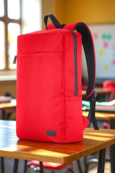 Classone Mila PR-EK102 15,6' Su Geçirmez Kumaş Fermuar Okul Sırt Çantası - Resim 6