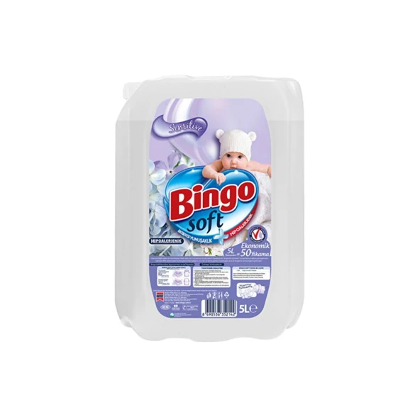 Bingo Soft Sensitive Yumuşatıcı 50 Yıkama 5 lt