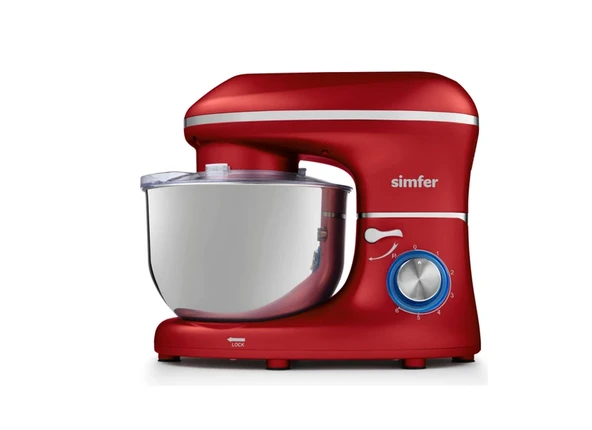 Simfer Şefim 5.5 lt 1400 W Kırmızı Stand Mikser - 3