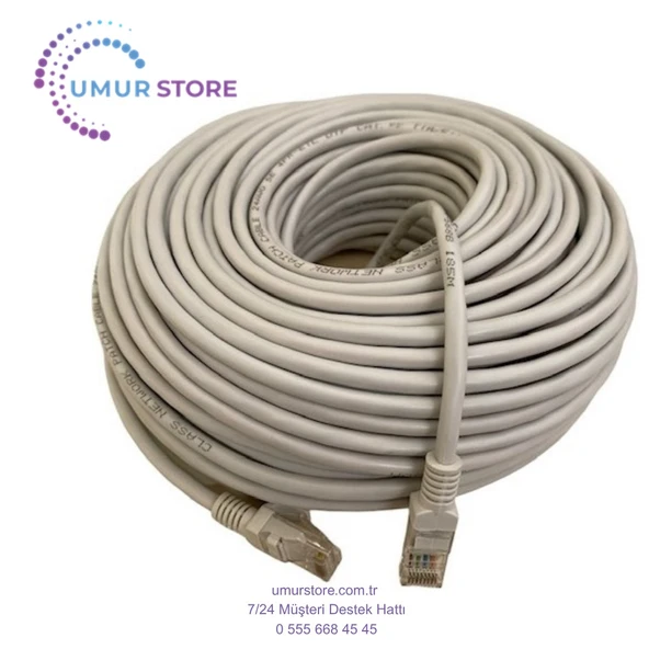 Cat6 Modem Pc Internet Kablosu 110 mt ürün görseli 1