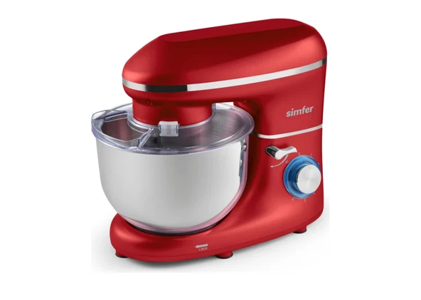 Simfer Şefim 5.5 lt 1400 W Kırmızı Stand Mikser - 5