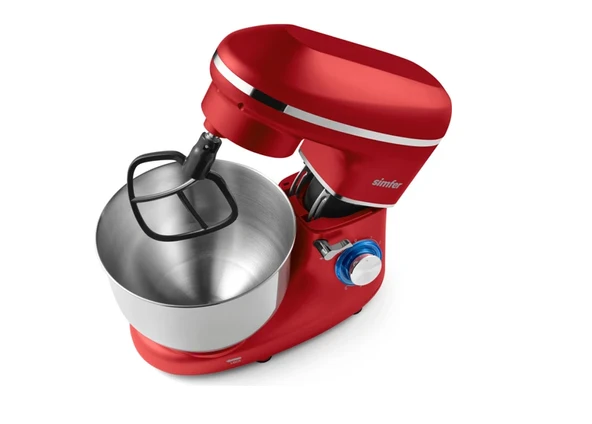 Simfer Şefim 5.5 lt 1400 W Kırmızı Stand Mikser - 4