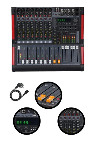Maxword DC08-PRO 2x99 DSP Efekt Ses Mikseri 8 Kanal Deck Mixer - 2