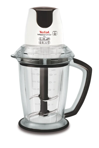 TEFAL MB470B MasterChop Powelix Maxi 4 Bıçaklı Rondo ve Doğrayıcı 500 W Beyaz - 1