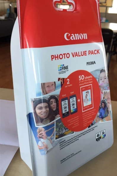 Canon Pg-46 Cl-56 Multipack 2'li Mürekkep Kartuş 50 Adet 10x15 - 1