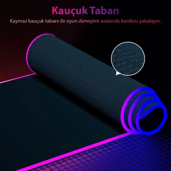 Rgb Gami̇ng Mouse Pad 14 Modlu 300x800x4mm - 4