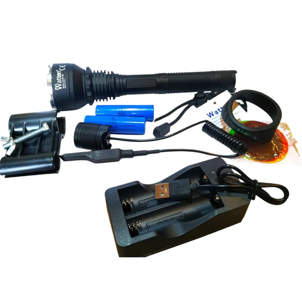 Wt-202 Avcı Feneri Yağmur Suyu Geçirmez Tüfek Aparatlı - Resim 2