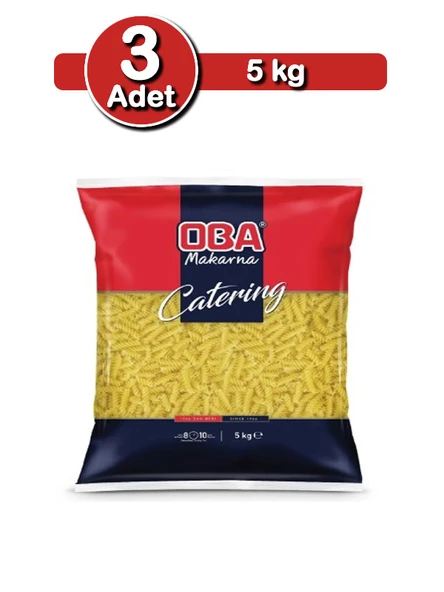 Oba Burgu Makarna 5 Kg X 3 Adet | Stoklu Kullanım Paketi ürün görseli