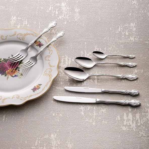 Emsan Royal 84 Parça 12 Kişilik Çatal Kaşık Bıçak Takımı - Resim 2