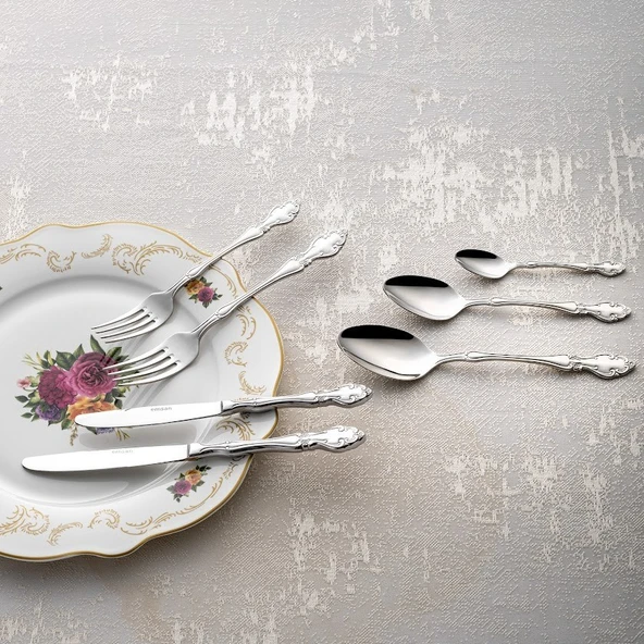 Emsan Royal 84 Parça 12 Kişilik Çatal Kaşık Bıçak Takımı - Resim 3