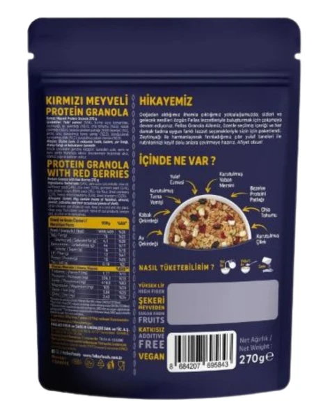 Protein Granola -Hindistan Cevizi 270g- Kırmızı Meyveler 270g 2'li Set - 2