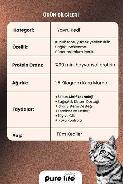 PURELİFE PLUS SOMONLU KISIRLAŞTIRILMIŞ KEDİ MAMASI 1.5KG - 4