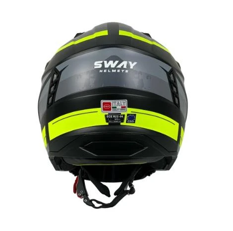 Sway X1-X Seul Track Modüler Full Face Çene Sökülebilen Motosiklet Kaskı L Beden Siyah Sarı - 3