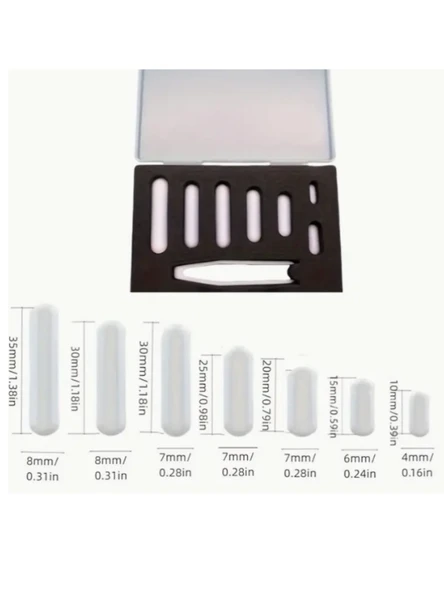 7 Boyutlu PTFE Manyetik Karıştırma Çubukları Seti  Laboratuvar ve Endüstriyel Kullanım İçin - 2