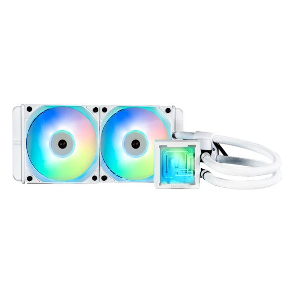 BitFenix Cube 240 ARGB 240mm AM5/1700P Beyaz İşlemci Sıvı Soğutucu ürün görseli 1