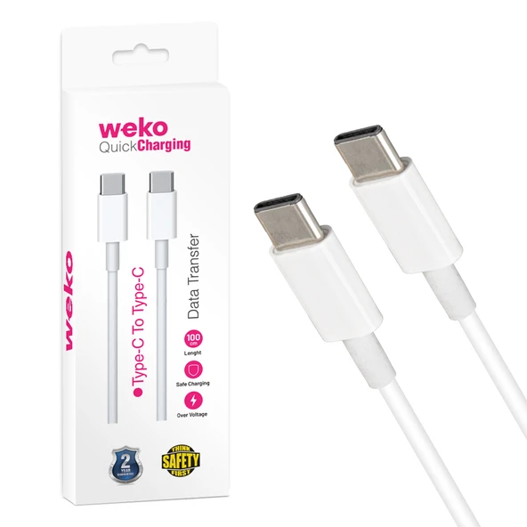 Weko WK-21444 Type-C To Type-C Telefon Şarj Kablosu ürün görseli 1