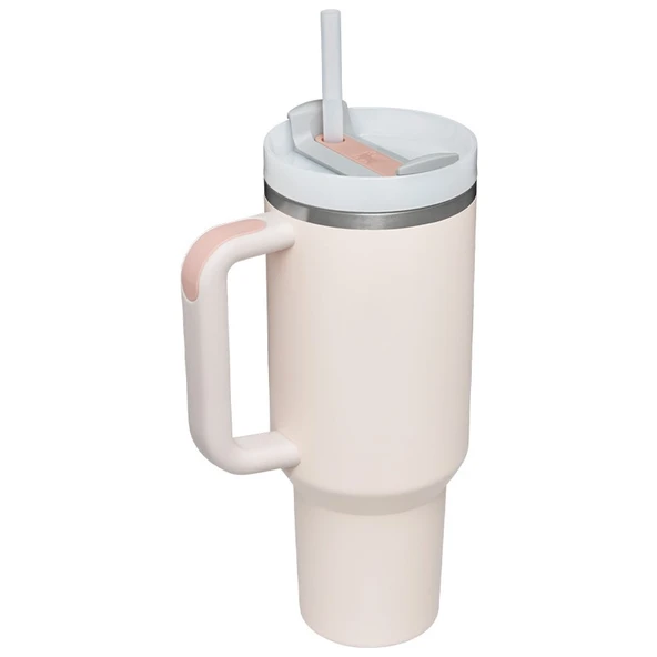 Stanley Quencher Pipetli Termos 1,18 L Açık Pembe - Resim 2