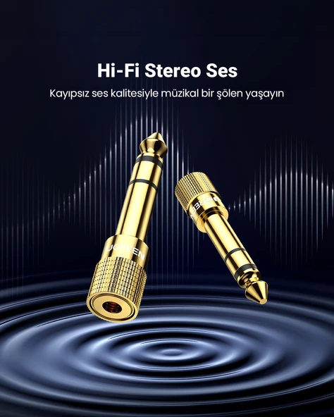 UGREEN 6.5mm - 3.5mm Stereo Jak Dönüştürücü Adaptör, 20503 - 4