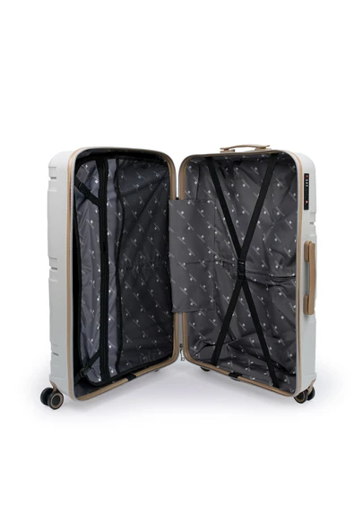 Artemis Polipropilen PP Kırılmaz 2'li Valiz Seti Büyük ve Kabin Boy - Gri - Resim 5