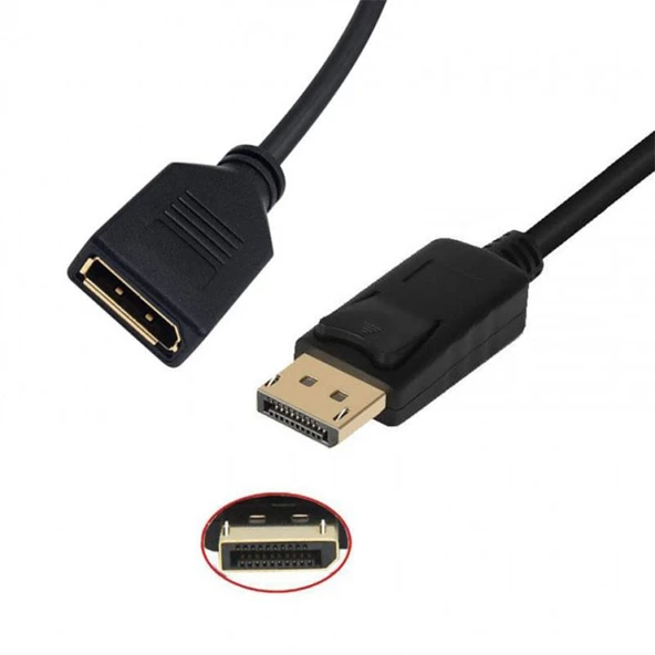 Display port dişi erkek kablo display dişi erkek uzatma kablosu 2m - 3
