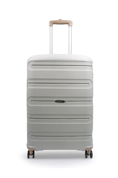 Artemis Polipropilen PP Kırılmaz 2'li Valiz Seti Büyük ve Kabin Boy - Gri - Resim 3