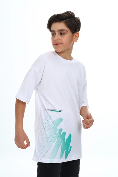 Toontoy Erkek Çocuk Boya Baskılı Tişört - Resim 7
