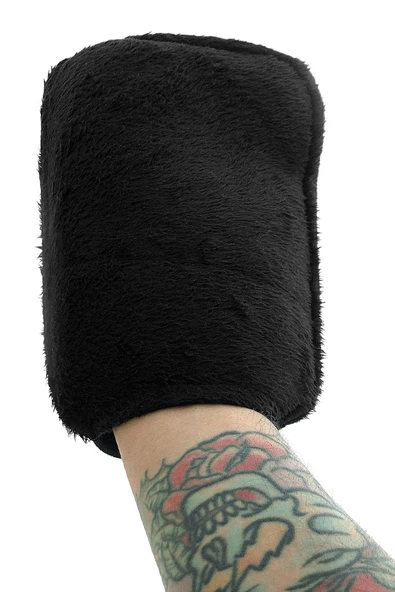 Çok Amaçlı Kullanıma Uygun Siyah Yumuşak Tüylü Temizlik Eldiveni - Resim 6