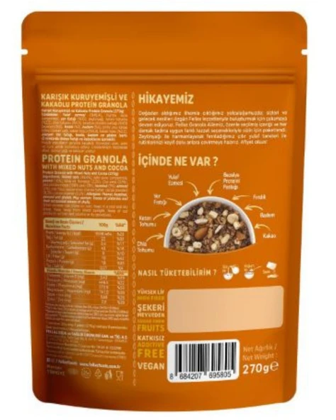 Karışık Kuruyemiş & Kakao Protein , Kırmızı Meyveler Protein, Antep Fıstığı & Kakao Granola 3'Lü Set - Resim 3
