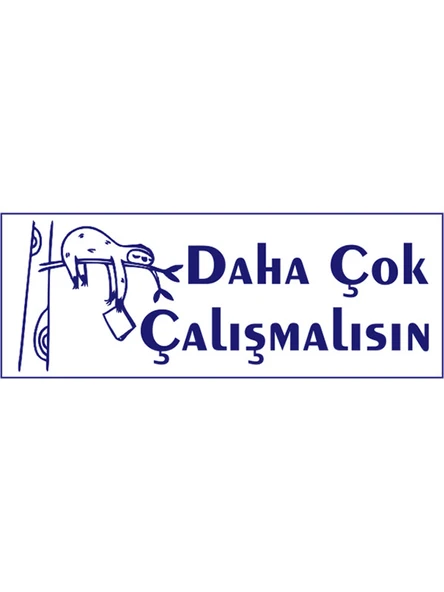 Öğretmen Kaşesi - Daha Çok Çalışmalısın, 912 (51mmX19mm) Mavi Keçeli Otomatik Kaşe - 2