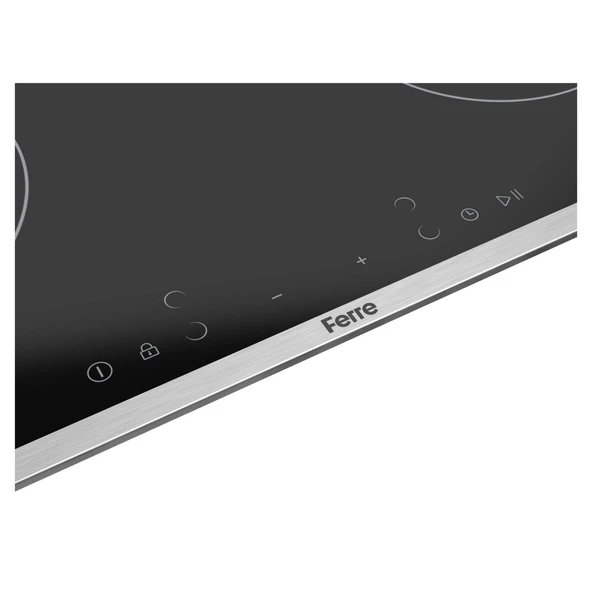 Ferre MS263 Siyah Vitroseramik Elektrikli Ocak 60 Cm, Çift Halkalı (Dual) Pişirme Gözlü - Resim 3