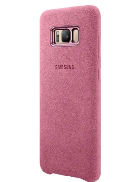 Pembe S8 Plus Alcantara Kılıf ürün görseli 1