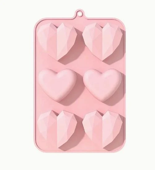 Pastaland Silikon Kek Kalıbı Kalp Düz Elmas şekilli ürün görseli