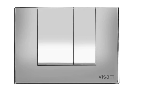 Visam Alinda İki Kademeli Mat Krom Kumanda Paneli – Gömme Rezervuar Uyumlu ürün görseli