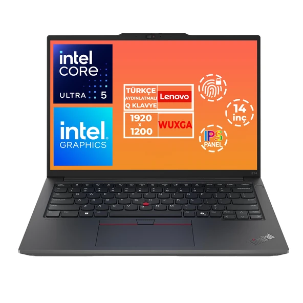 Lenovo ThinkPad E14 G6 Ultra 5 125U 32GB 512GB SSD 14" WUXGA W11P Notebook 21M70092TX 022 ürün görseli 1