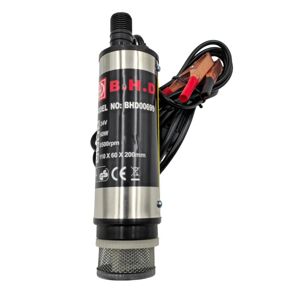 Fixonic B.H.D. BHD00699 24V/51mm Kendinden Emişli Taşınabilir Yakıt/Sıvı Yağ Aktarma Mazot Pompası ürün görseli 1