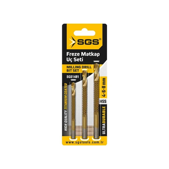 SGS FREZE MATKAP UÇ SETİ 4-6-8 MM ürün görseli