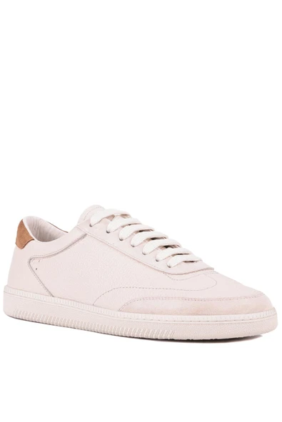 Shoetyle -  Bej Rengi Hakiki Deri Bağcıklı Erkek Günlük Ayakkabı 666-1098 - Resim 2