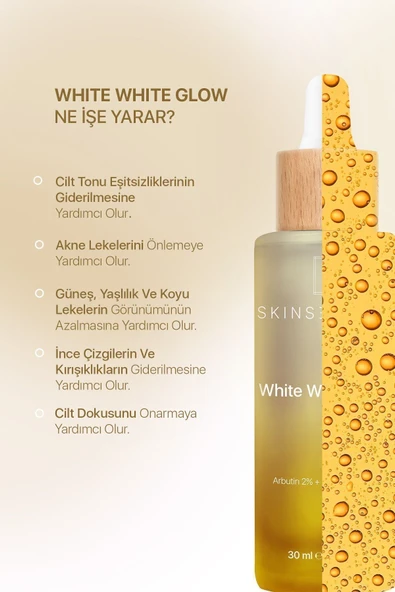 Skin Sensual White White Glow Leke Serumu (ARBUTİN %2 HYALURONİC ACİD) Cilt Tonu Eşitlemeye Yardımcı Serum - 2