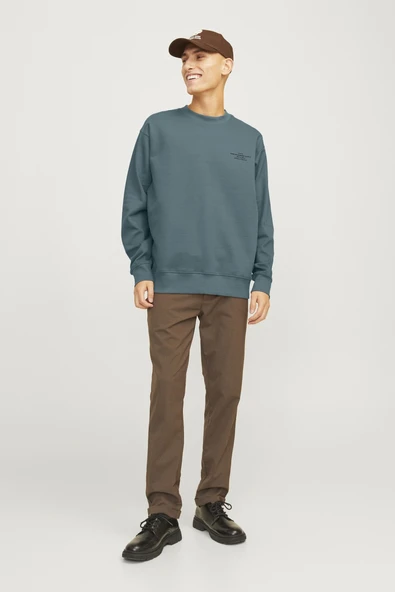 Jack & Jones Erkek Mavi Sweat 12261386 - 4