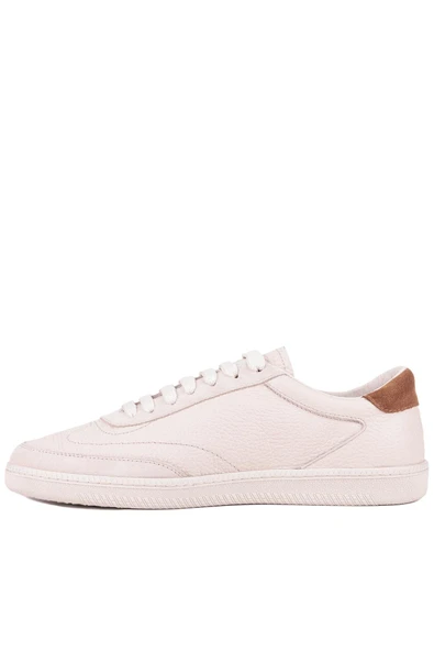 Shoetyle -  Bej Rengi Hakiki Deri Bağcıklı Erkek Günlük Ayakkabı 666-1098 - Resim 3