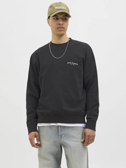 Jack & Jones Erkek Siyah Sweat 12279531 - 5